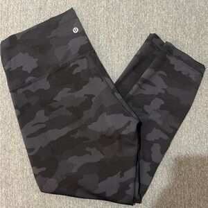 lululemon athletica Black Camo Leggings capris